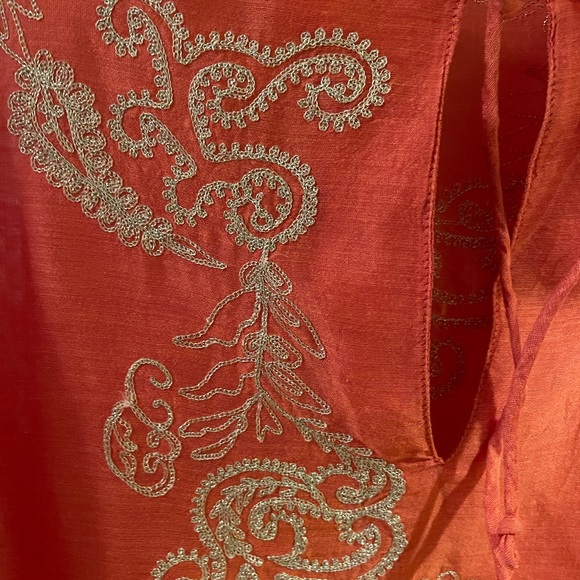 Chico’s Tunic Orange/Silver Chico’s Size 2 - Large - Picture 2 of 3